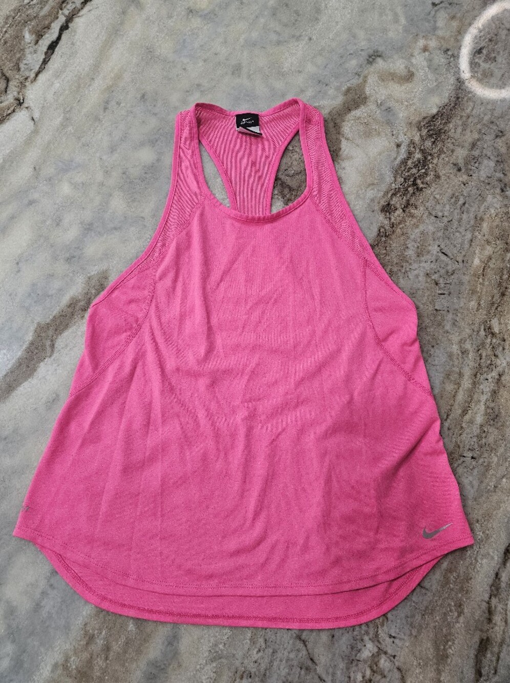 Nike Dri Fit Racerback Tank Medium Hot Pink Mesh Back Workout Top